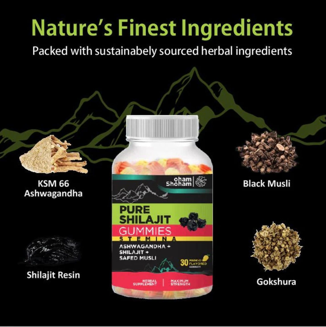 Oham Shoham Pure Shilajit Gummies