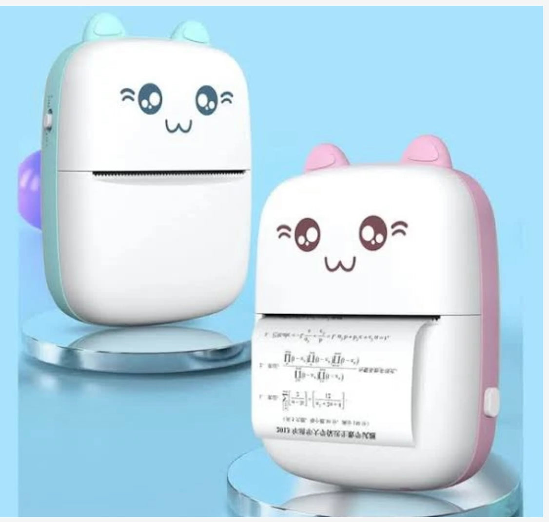 Pocket Mini Bluetooth Thermal Printer with App – Portable Photo Printer (1 Roll Paper Included)