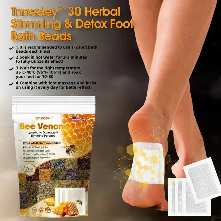 🐝 Detox & Slim- Buy 10 Get 10 Patch Free – Bee Venom Lymphatic Drainage & Slimming Foot Patches